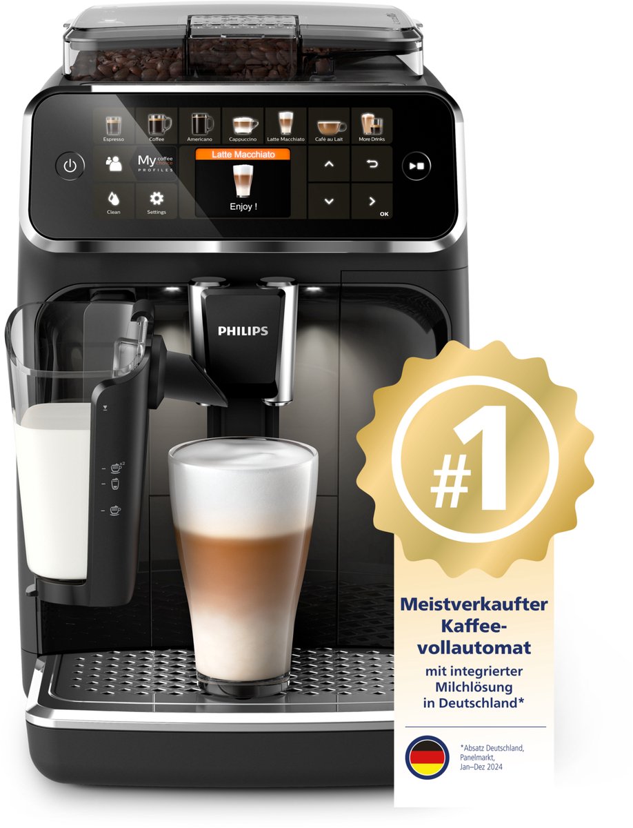Philips LatteGo 5400 Volautomatische Espressomachine - 12 Koffievarianten, Keramische Molens, Melksysteem