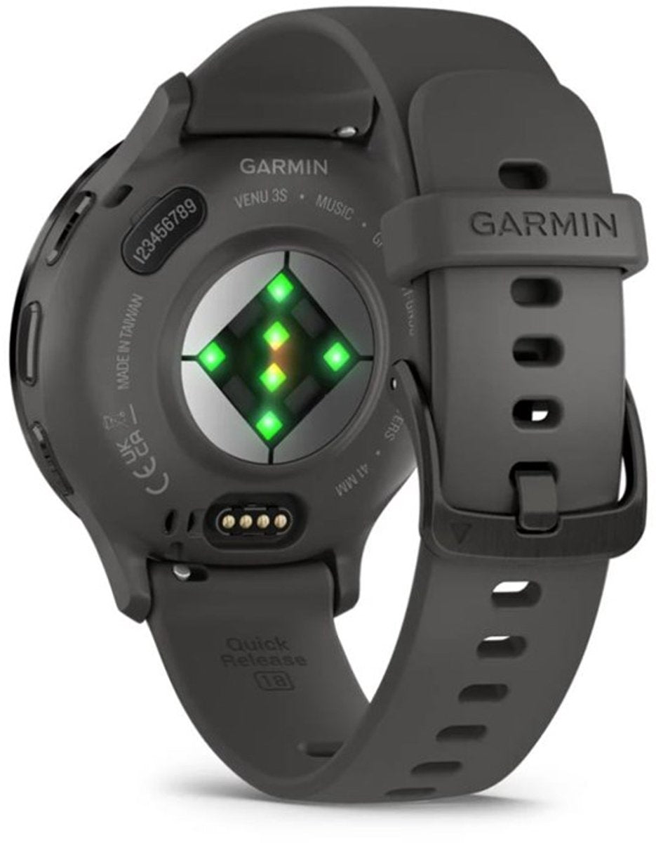 Garmin Venu 3S Smartwatch: Compact AMOLED Scherm, Gezondheidsmonitoring Pebble Grey