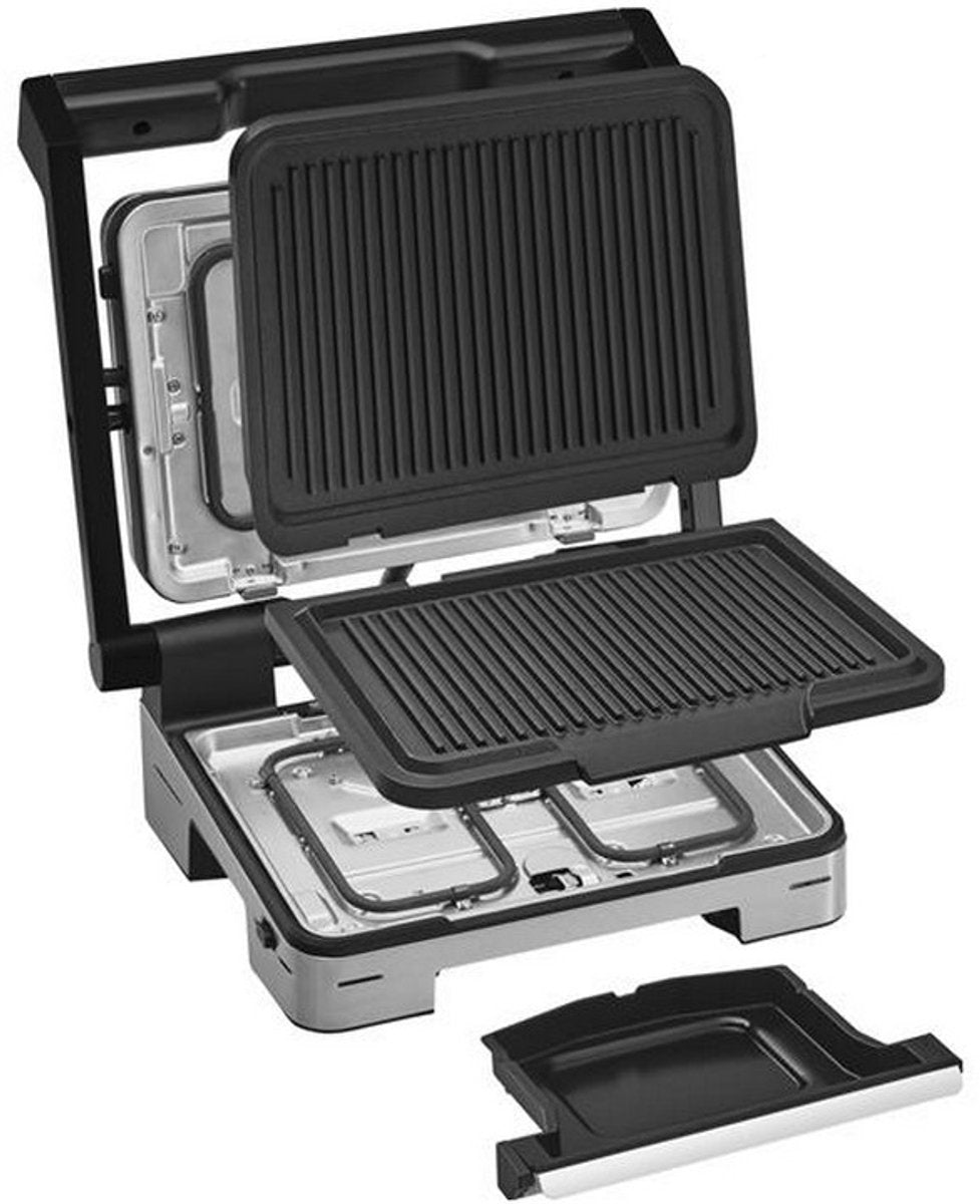 WMF Profi Plus Contact Grill Perfection - RVS - 2180W - Automatische Kooksensor