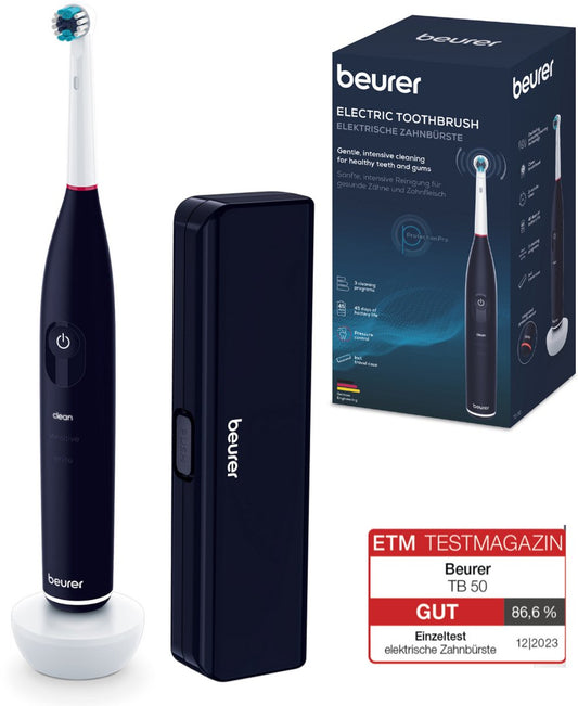 Beurer TB 50 Elektrische Tandenborstel: Druksensor, 3 Poetsstanden, 45 Dagen Accuduur