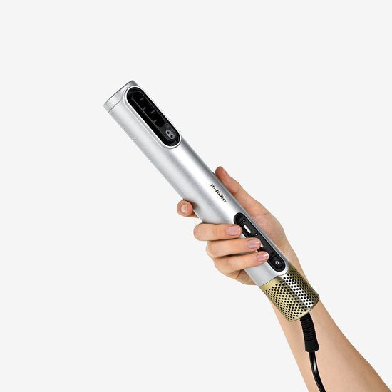 BaByliss Air Wand AS6555E 4-in-1 Wet to Dry Hair Dryer 1500W Silver - MR commerce