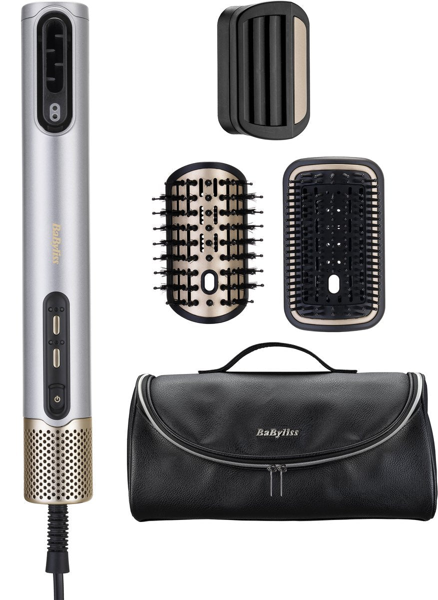 BaByliss Air Wand AS6555E 4-in-1 Wet to Dry Hair Dryer 1500W Silver - MR commerce