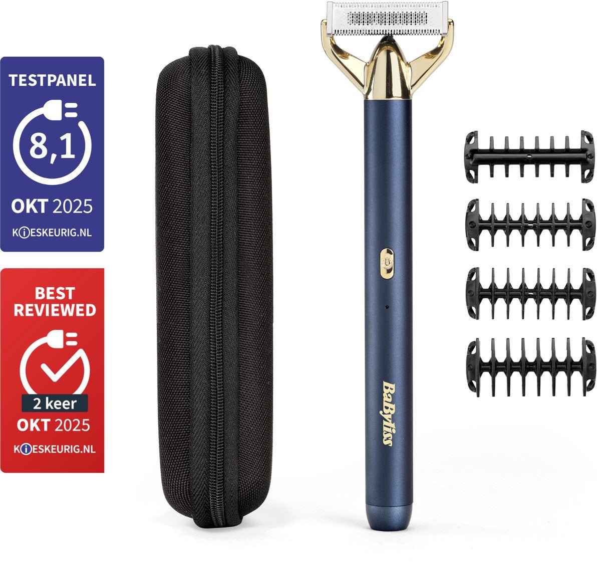 BaByliss X-Blade Super-X Metal Series 2-in-1 Baardtrimmer Navy & Gold - MR commerce