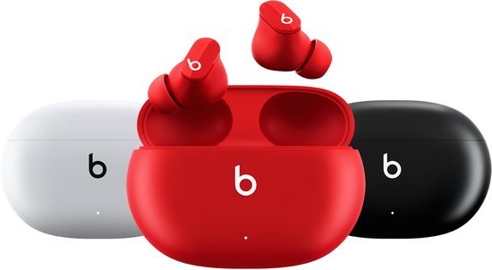 Beats Studio Buds Draadloze Ruisonderdrukkende In - Ear Oortjes met Microfoon - Beats Rood - MR commerce