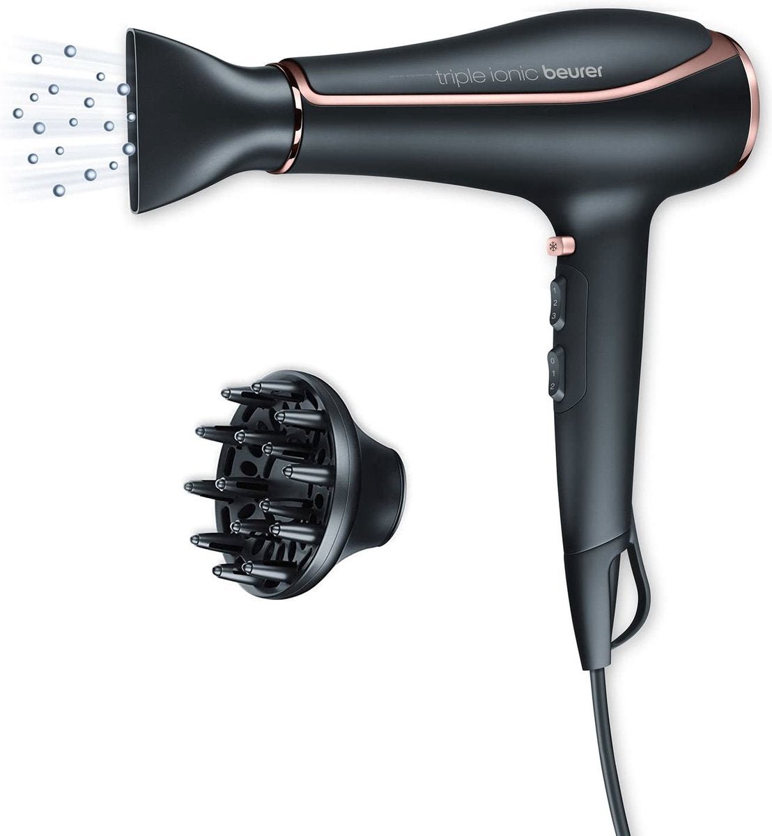Beurer HC 80 Föhn Haardroger Triple Ionisch 2200W Zwart Brons - MR commerce
