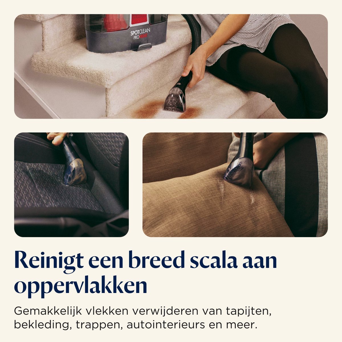 BISSELL SpotClean ProHeat Draagbare Vlekkenreiniger HeatWave Tapijt Bank Auto - MR commerce