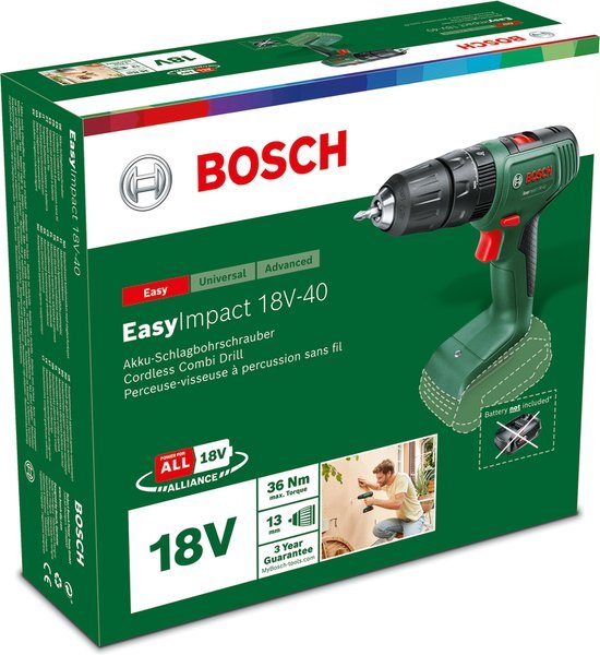 Bosch EasyImpact 18V-40 Accuklopboormachine Zonder Accu en Lader - MR commerce