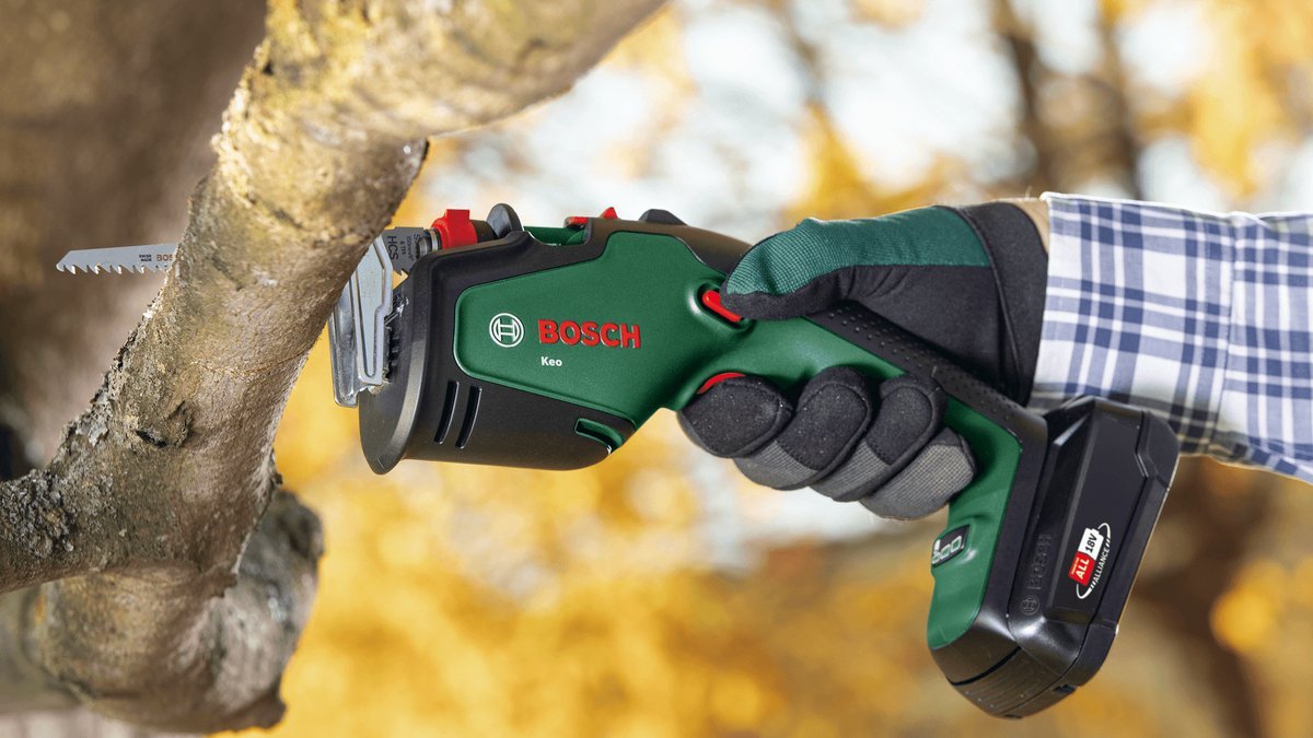 Bosch KEO 18V Accu Tuinzaagmachine: Krachtig Takken Zagen, 80mm Diameter, Inclusief Accu - MR commerce