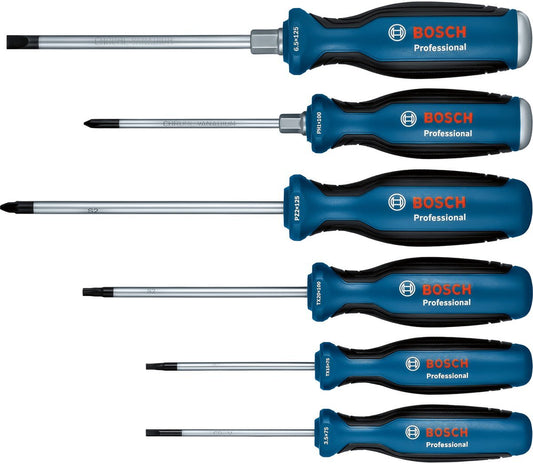 Bosch Professionele Schroevendraaierset 6 - delig: SL, PH, PZ, TX. Duurzaam Gereedschap - MR commerce