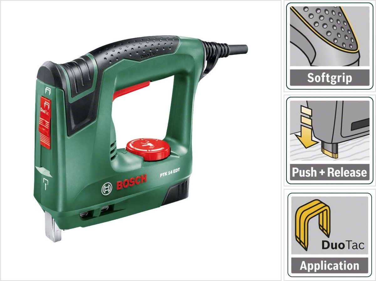 Bosch PTK 14 EDT Elektrische Tacker DuoTac - Krachtig voor Hout en Zachte Materialen - MR commerce