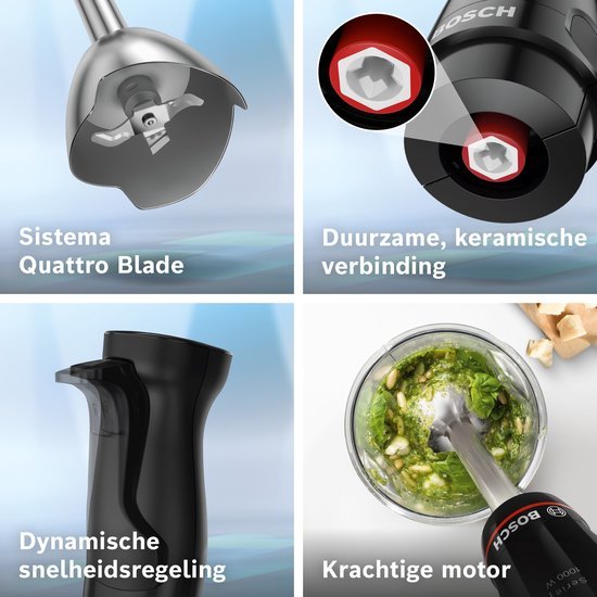 Bosch Serie 4 MSM4B610 ErgoMaster Staafmixer 1000W Zwart - MR commerce