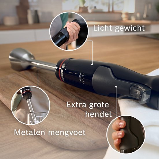 Bosch Serie 4 MSM4B610 ErgoMaster Staafmixer 1000W Zwart - MR commerce