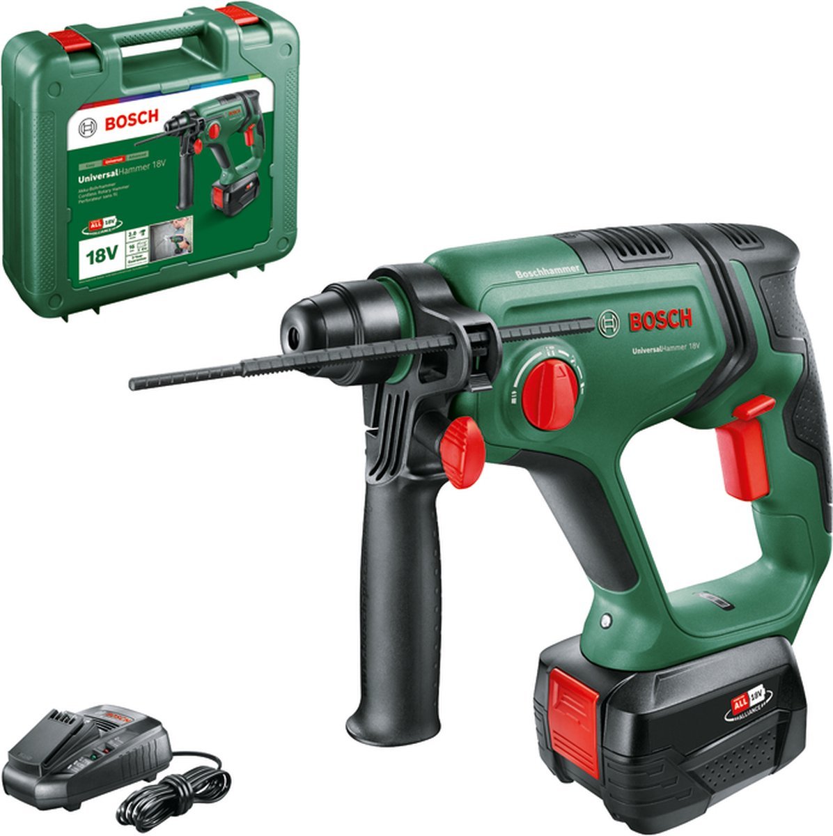 Bosch UniversalHammer 18V Accu Boorhamer 2.0J met 4.0Ah Accu - MR commerce