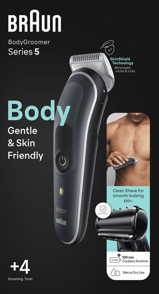 Braun Bodygroomer Series 5 - 5370 Heren Lichaamstrimmer voor Zorgvuldige Manscaping - MR commerce