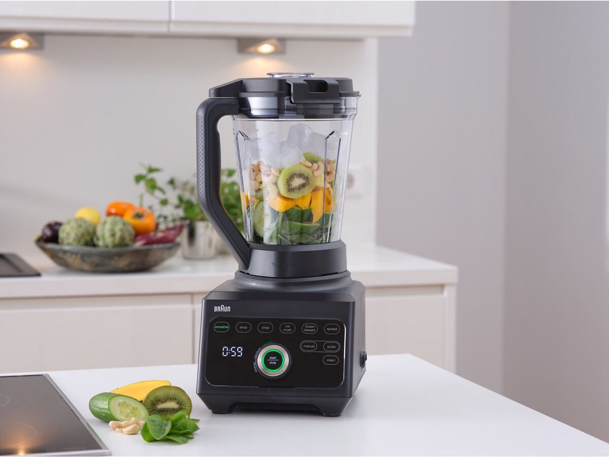 Braun PowerBlend 9 JB9040BK Krachtige Keukenblender 1600W Zwart voor Smoothies IJs Soepen - MR commerce