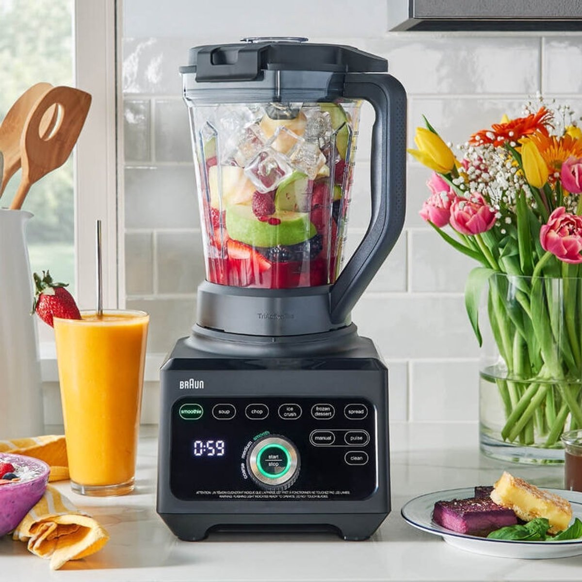 Braun PowerBlend 9 JB9040BK Krachtige Keukenblender 1600W Zwart voor Smoothies IJs Soepen - MR commerce