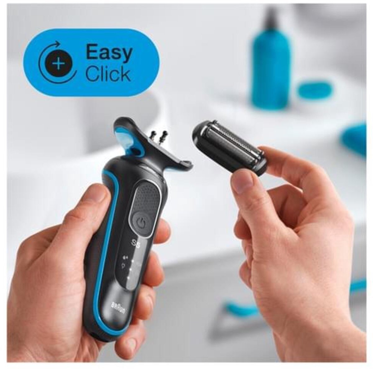 Braun Series 5 51 - B1000s Elektrisch Scheerapparaat Blauw, Waterbestendig Nat Droog Scheren - MR commerce