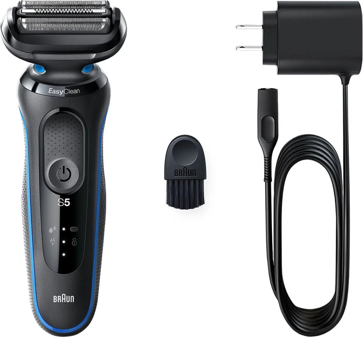 Braun Series 5 51 - B1000s Elektrisch Scheerapparaat Blauw, Waterbestendig Nat Droog Scheren - MR commerce