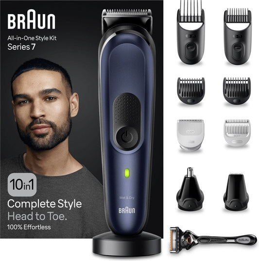 Braun Series 7 MGK7410 Multigroomer: 10 - in - 1 Baardtrimmer Set voor Volledige Lichaamsverzorging - MR commerce