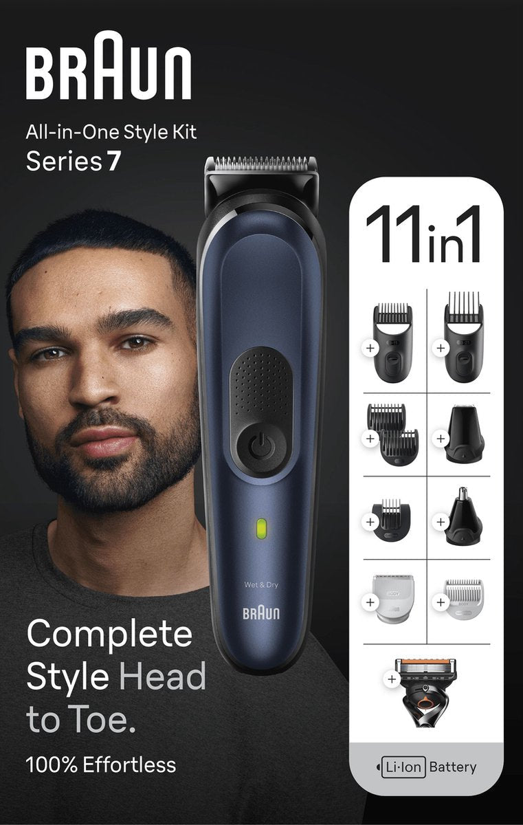 Braun Series 7 MGK7450 Multigroomer 11 - in - 1 Baardtrimmer Gezicht Lichaam Haar - MR commerce