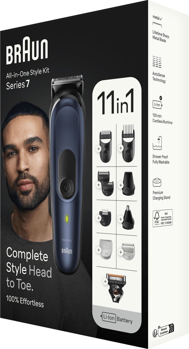 Braun Series 7 MGK7450 Multigroomer 11 - in - 1 Baardtrimmer Gezicht Lichaam Haar - MR commerce