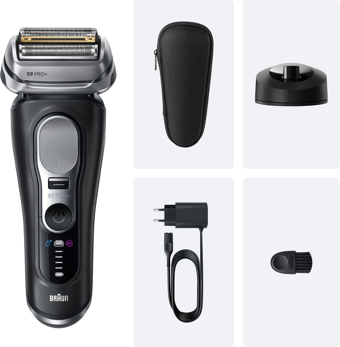 Braun Series 9 PRO+ 9610S Elektrisch Scheerapparaat Pro SensoAdapt Oplaadstandaard Zwart - MR commerce