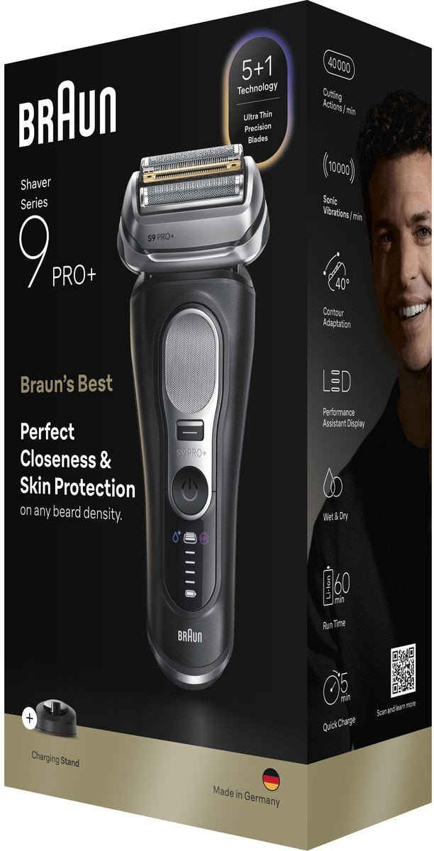 Braun Series 9 PRO+ 9610S Elektrisch Scheerapparaat Pro SensoAdapt Oplaadstandaard Zwart - MR commerce