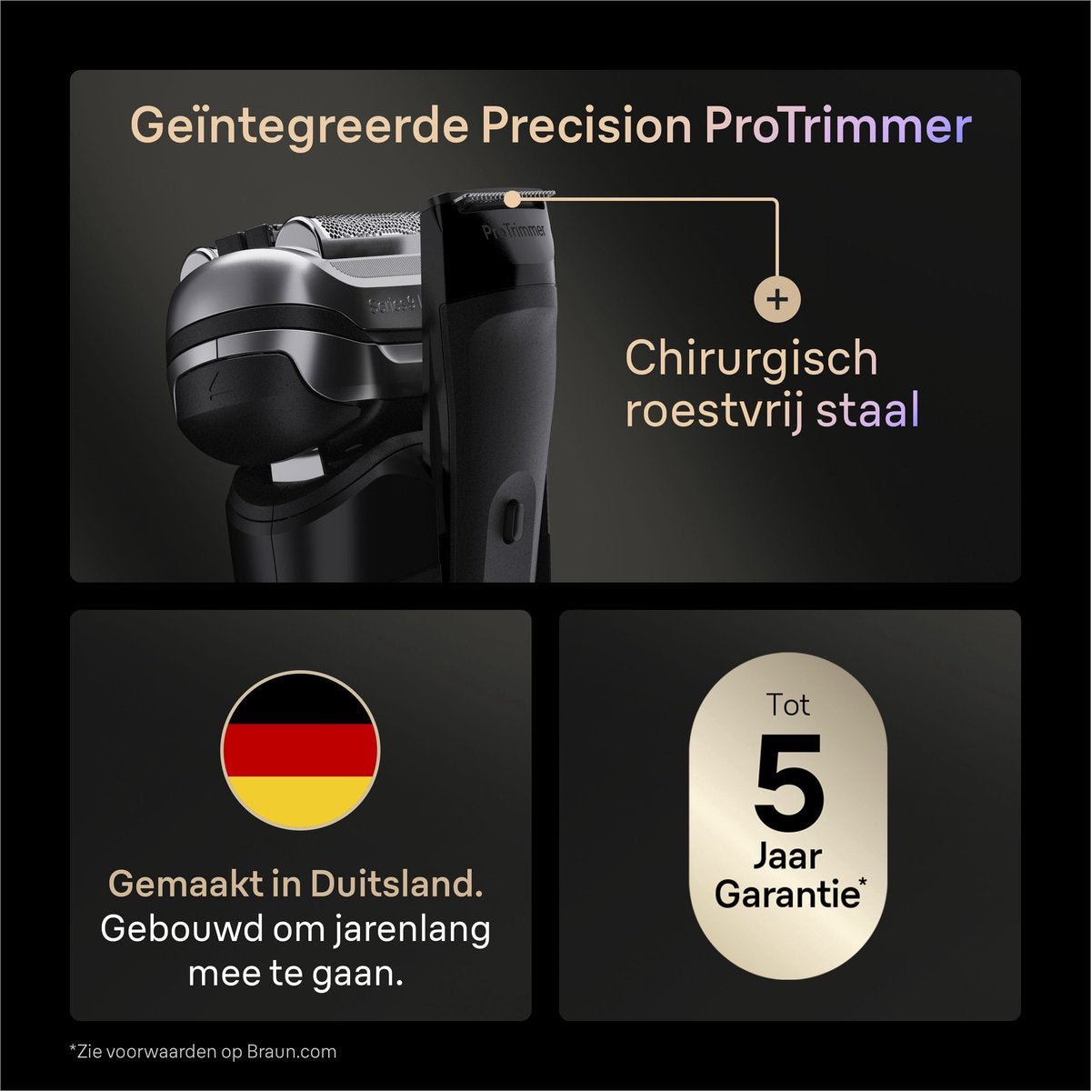 Braun Series 9 PRO+ 9610S Elektrisch Scheerapparaat Pro SensoAdapt Oplaadstandaard Zwart - MR commerce