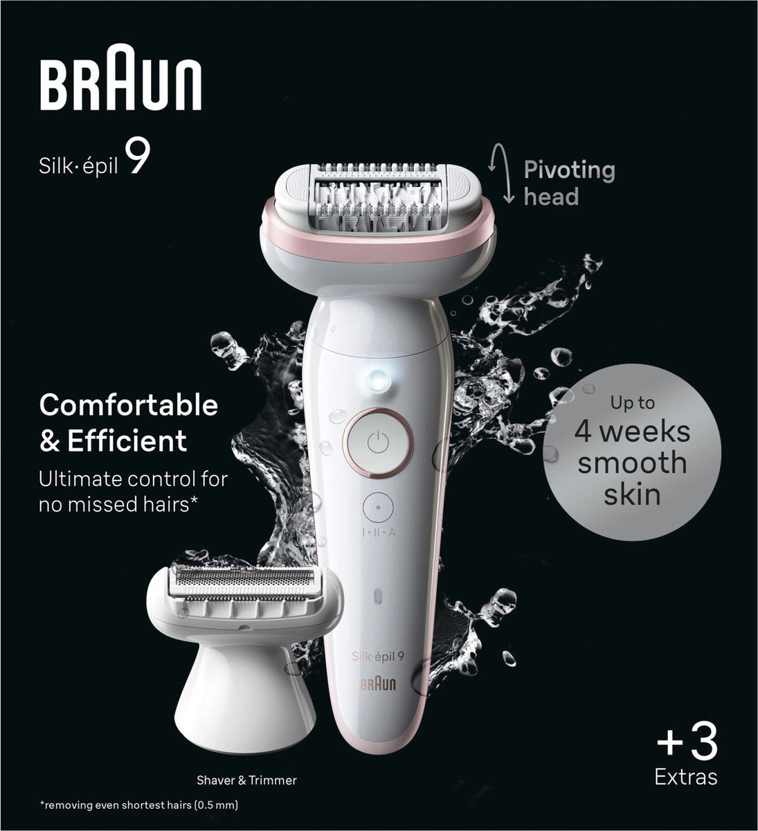 Braun Silk - épil 9 9 - 030 Waterdichte Draadloze Epilator voor Gladde Huid - MR commerce