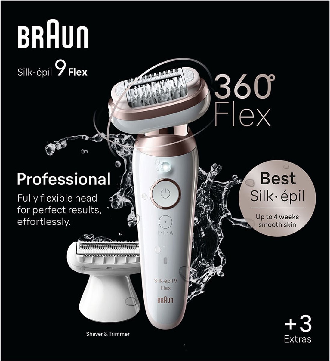 Braun Silk - épil 9 9 - 030 Waterdichte Draadloze Epilator voor Gladde Huid - MR commerce