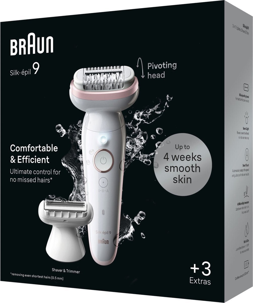 Braun Silk - épil 9 9 - 030 Waterdichte Draadloze Epilator voor Gladde Huid - MR commerce