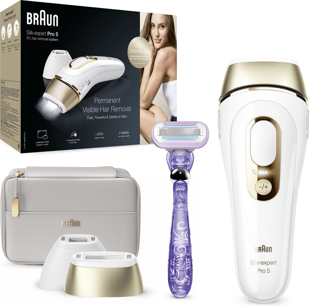 Braun Silk - expert Pro 5 IPL Ontharingsapparaat Skin Pro 2.0 PL5157 – Permanente Haarvermindering - MR commerce