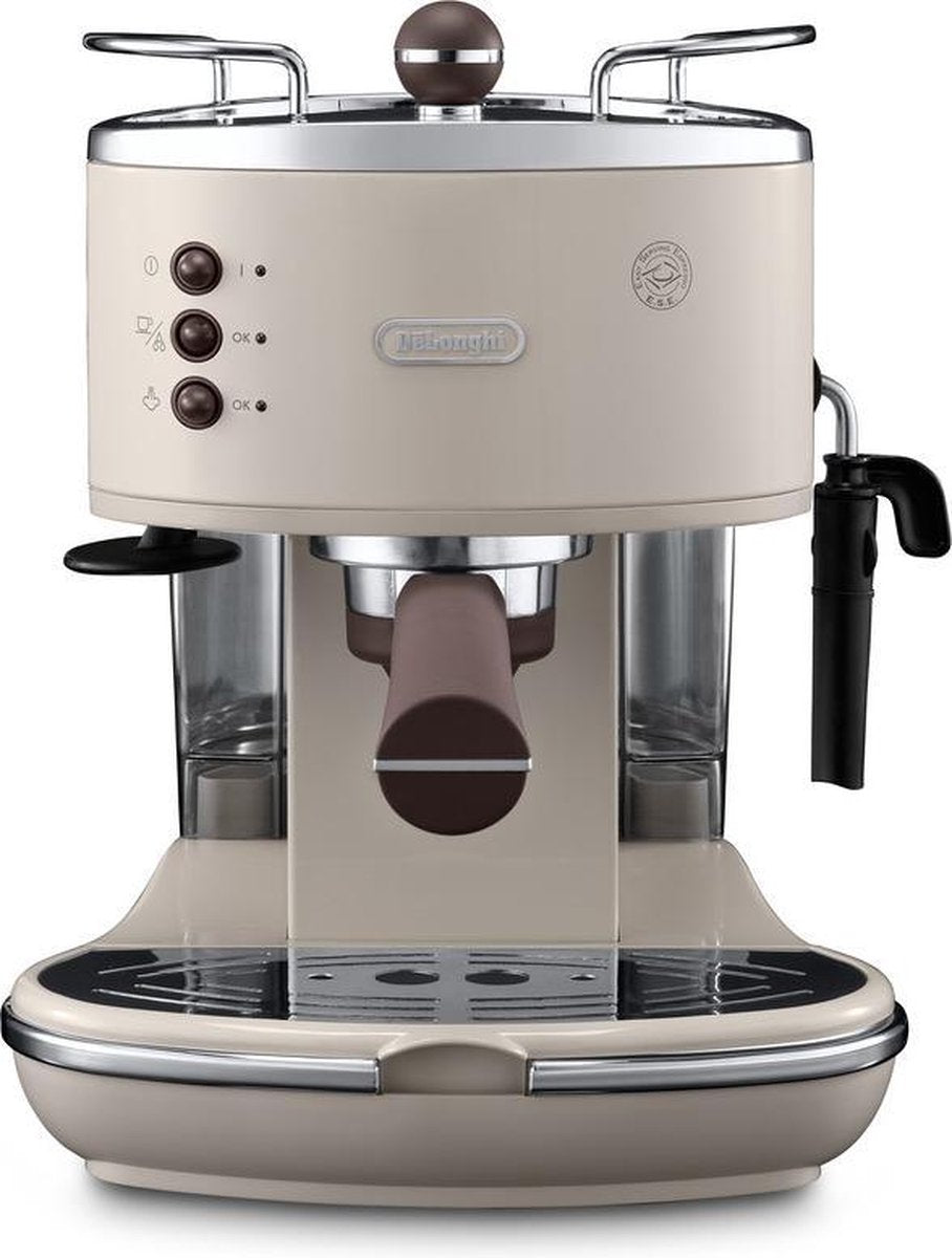 De'Longhi Icona Vintage ECOV311.BG Handmatig Espressomachine Beige: Authentieke Italiaanse Koffie Ervaring - MR commerce