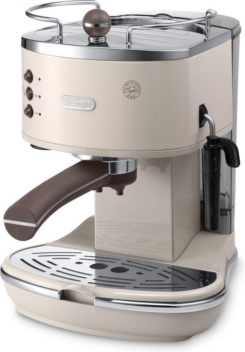 De'Longhi Icona Vintage ECOV311.BG Handmatig Espressomachine Beige: Authentieke Italiaanse Koffie Ervaring - MR commerce