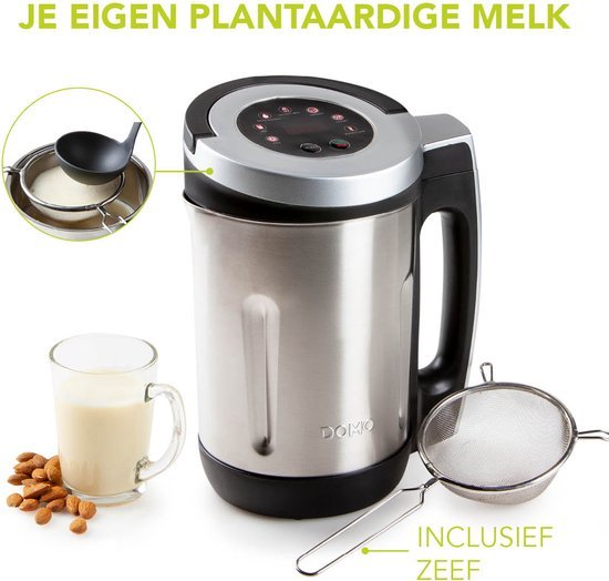 DOMO DO716BL Soepmaker 2.2L 7 Programma's Blender RVS Zwart - MR commerce