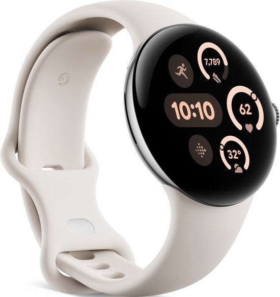Google Pixel Watch 3 Geavanceerde Smartwatch 45mm - Zilver/Porselein met Fitbit Integratie - MR commerce