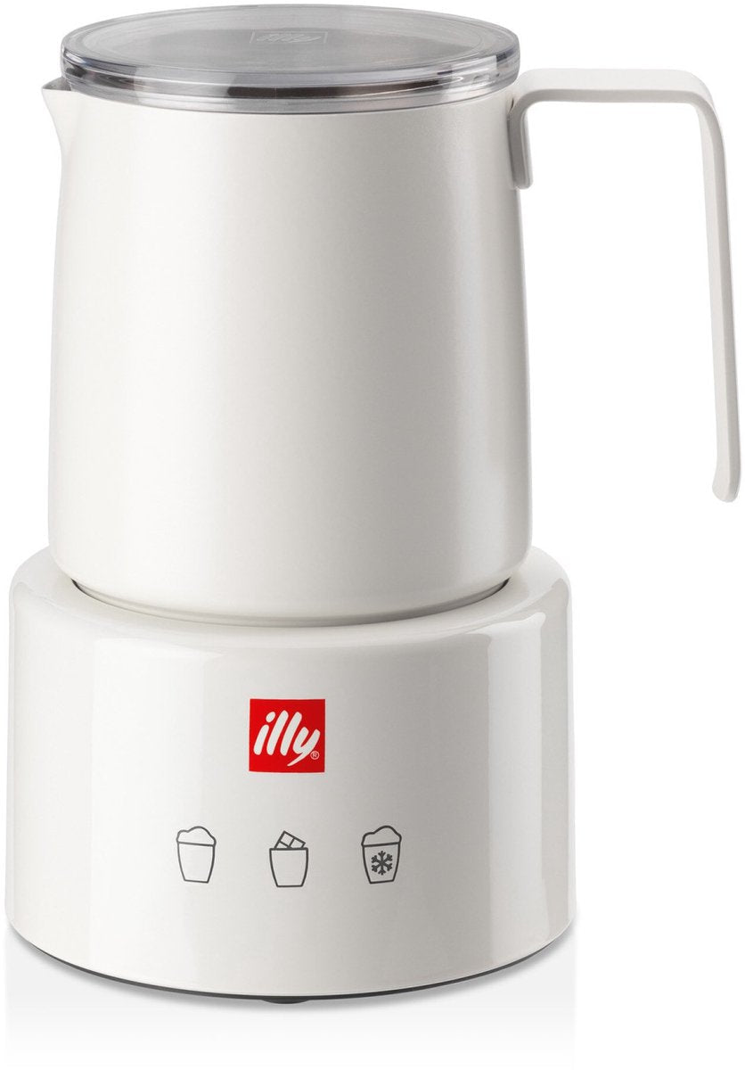 Illy Elektrische Melkopschuimer 250ml RVS Wit Warm Koud Schuim - MR commerce