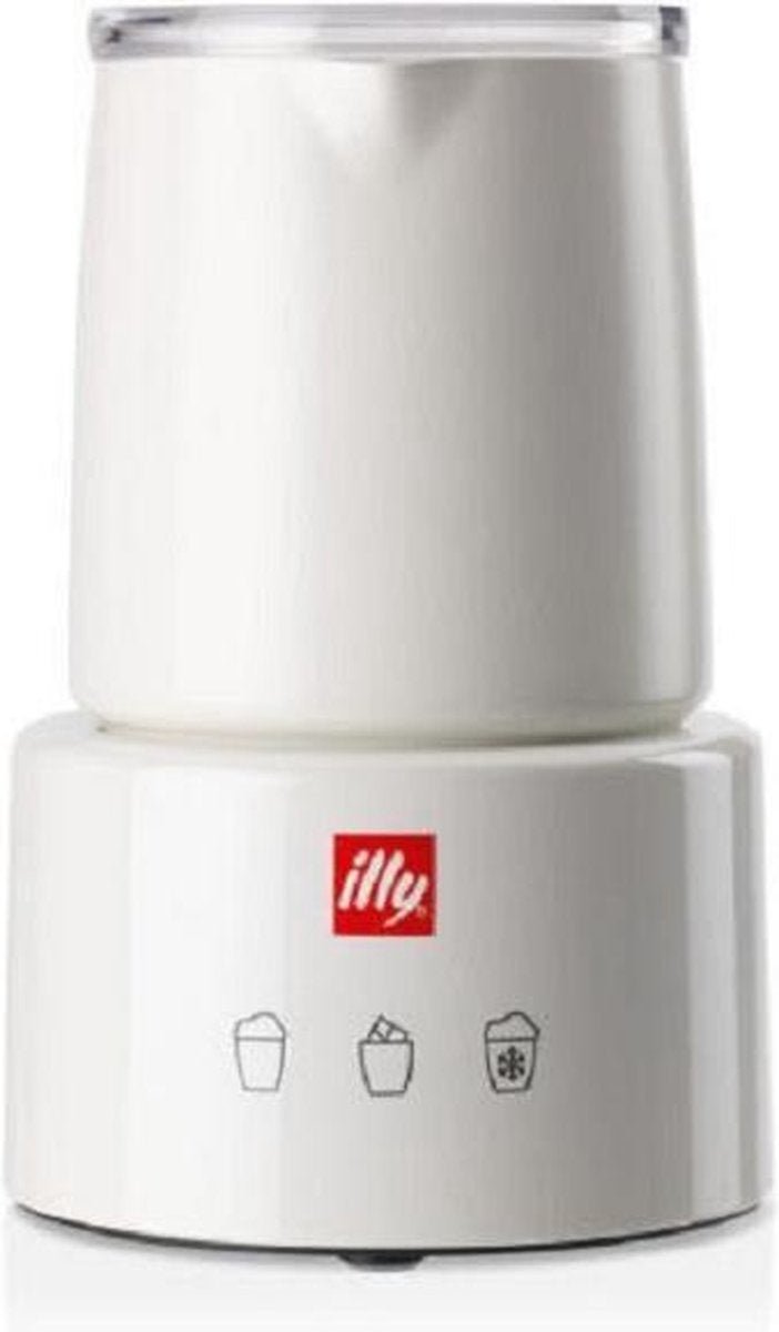 Illy Elektrische Melkopschuimer 250ml RVS Wit Warm Koud Schuim - MR commerce