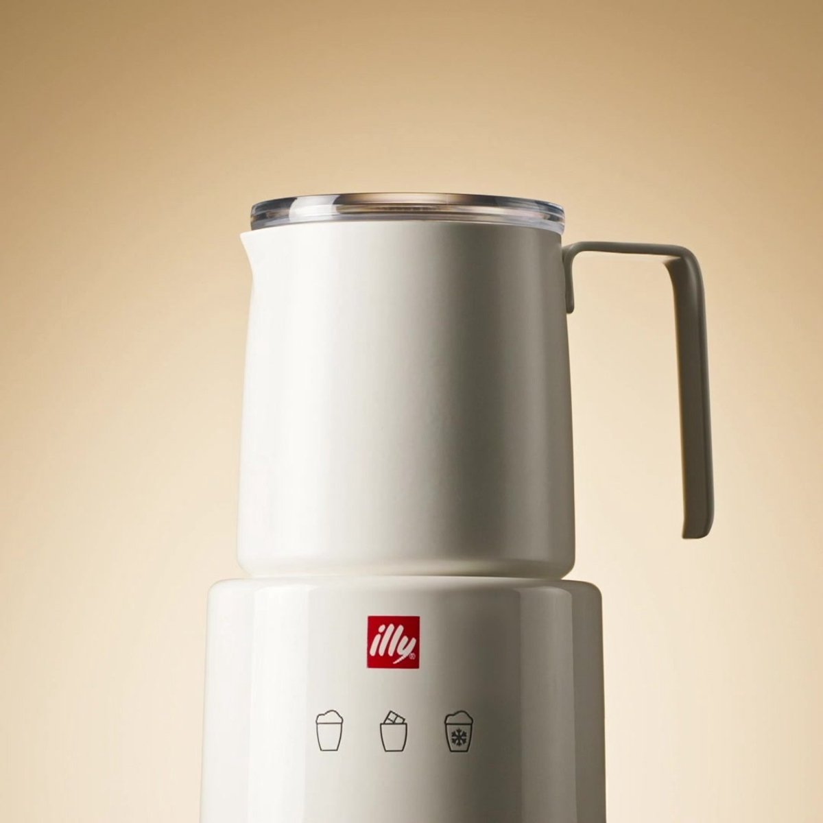 Illy Elektrische Melkopschuimer 250ml RVS Wit Warm Koud Schuim - MR commerce