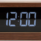 Karlsson Boxed Tafelklok: Modern Donker Hout LED Display Scandinavisch Design - MR commerce