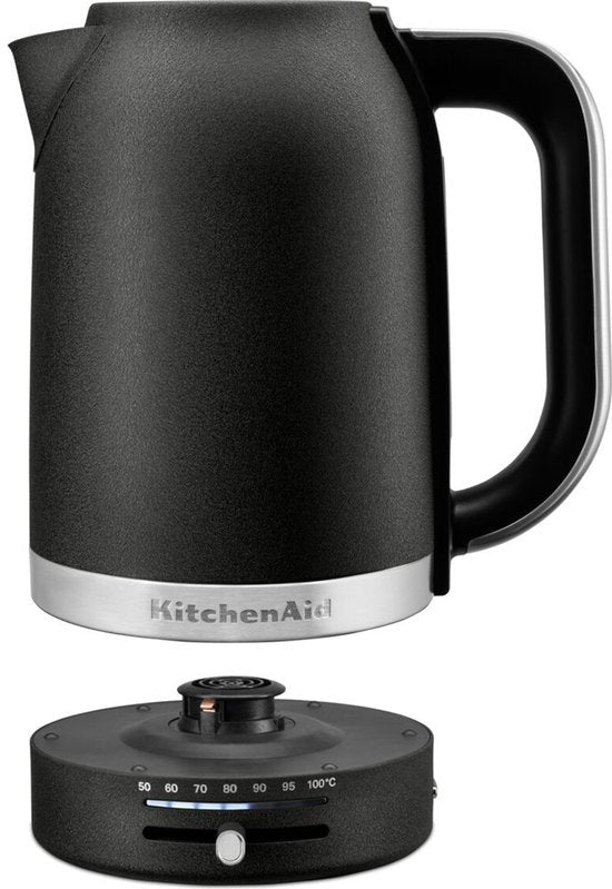 KitchenAid 5KEK1701EBK 1.7L Electric Kettle Variable Temperature Cast Iron Black - MR commerce