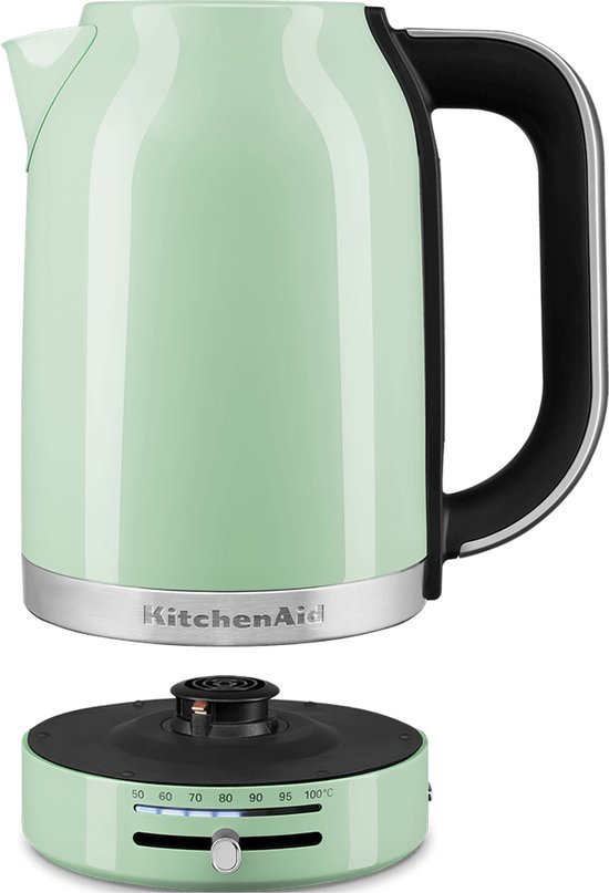 KitchenAid 5KEK1701EPT Waterkoker met Temperatuurregeling 1.7L RVS Pistache - MR commerce