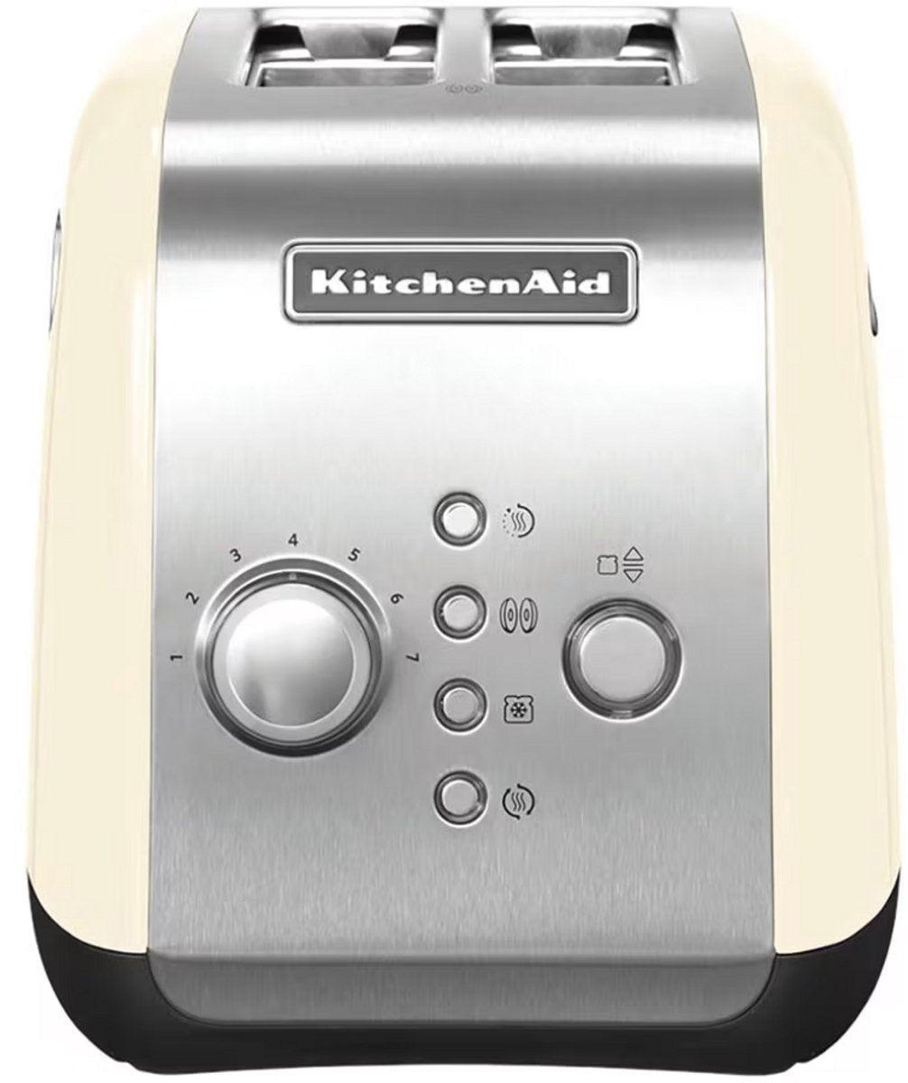 KitchenAid 5KMT221EAC Broodrooster 2 Sleuven 1100W Amandel Wit - MR commerce