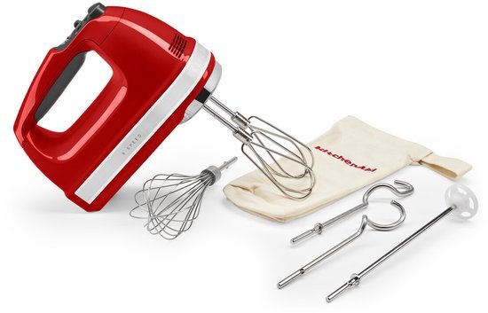 KitchenAid Artisan 5KHM9212 Handmixer 9 Snelheden Keizer Rood 85W - MR commerce