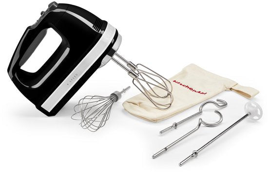 KitchenAid Artisan Handmixer 5KHM9212EOB 85W 9 Snelheden Onyx Zwart - MR commerce