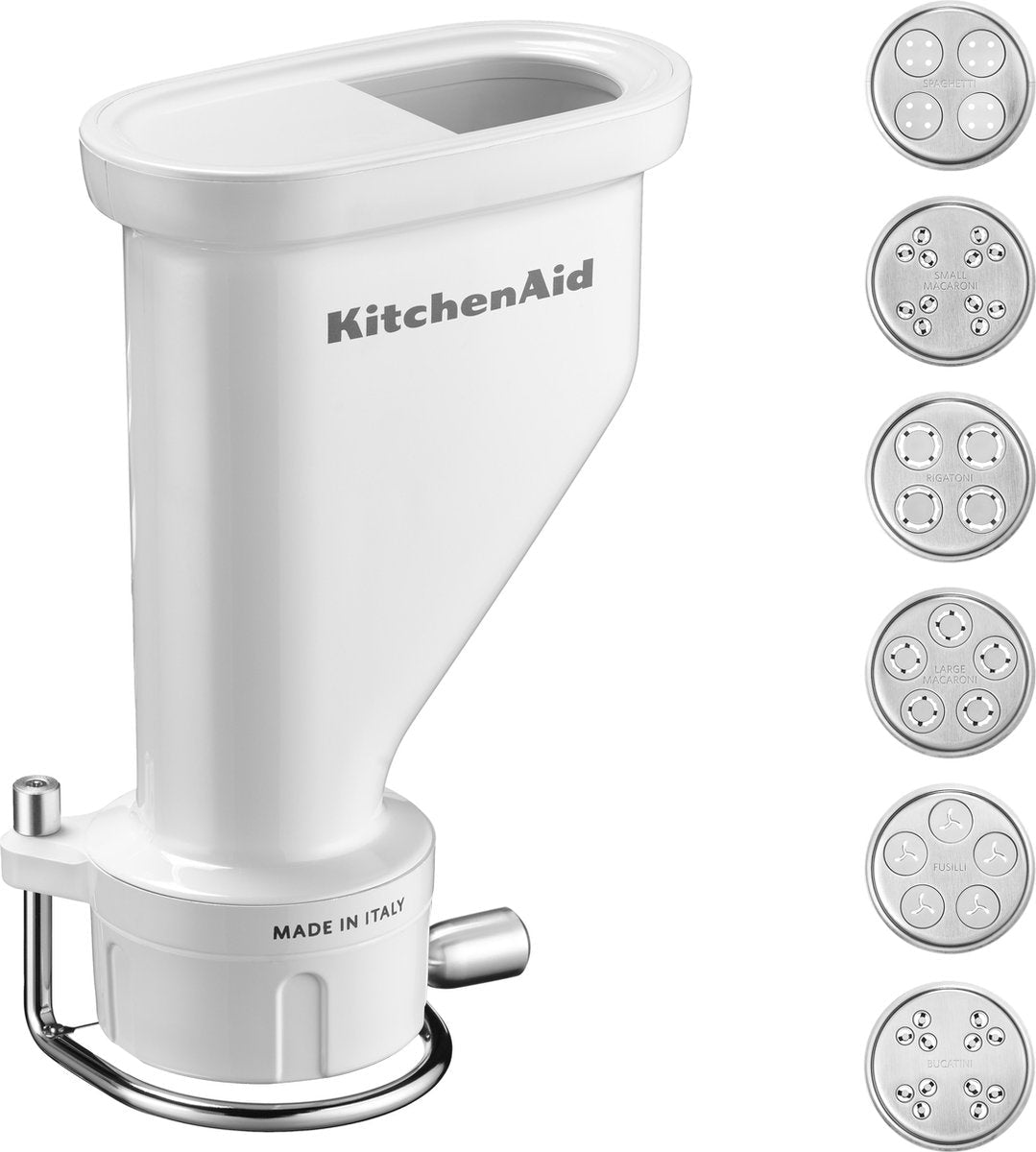KitchenAid Pastapers Accessoire: 6 Vormen voor Verse Huisgemaakte Pasta 5KSMPEXTA - MR commerce