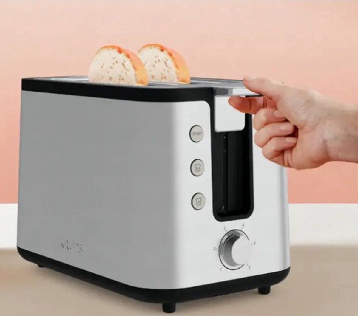 Krups Control KH442D: Luxe 2 - sleufs broodrooster met ontdooi - en opwarmfunctie - MR commerce