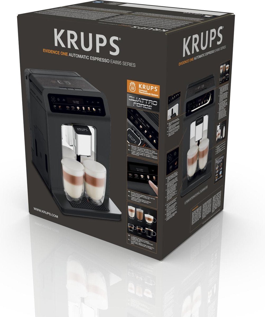 Krups Evidence One EA895N Volautomatische Espressomachine - Quattro Force Technologie - 12 Recepten - MR commerce
