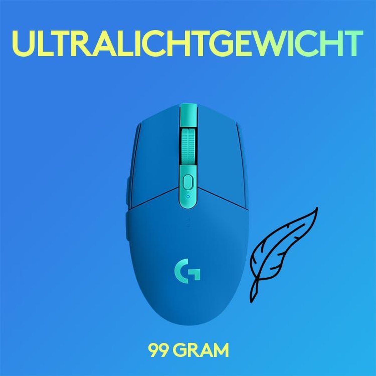 Logitech G305 HERO LIGHTSPEED Draadloze Gaming Muis Blauw met HERO Sensor - MR commerce