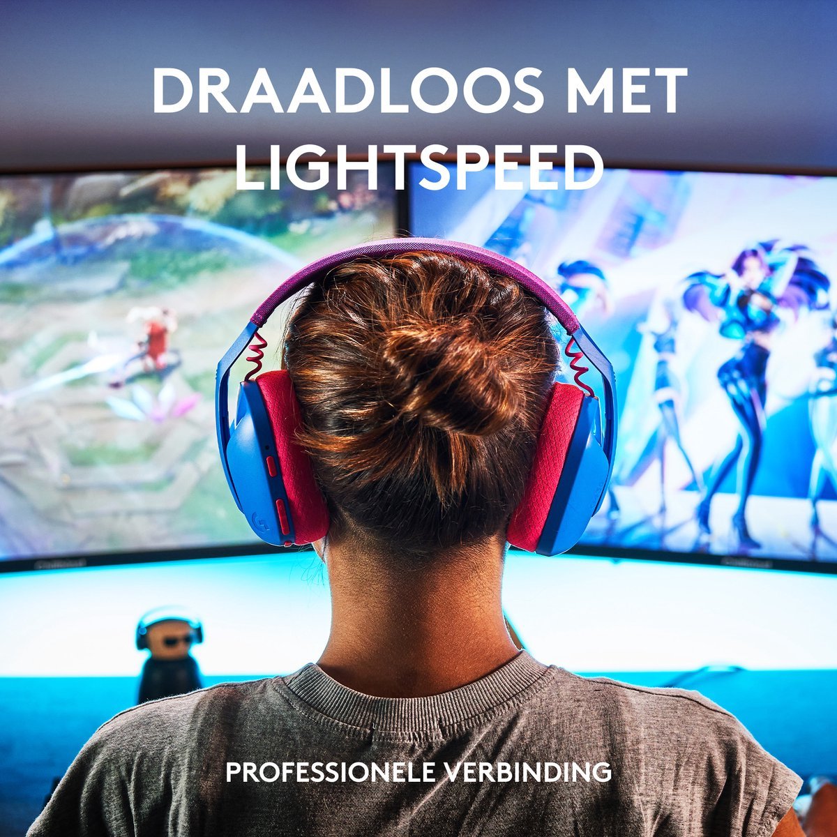Logitech G435 LIGHTSPEED Draadloze Gaming Headset - Bluetooth, Lichtgewicht, Comfortabel, Blauw - MR commerce